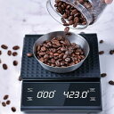 lanzoub デジタルスケール コーヒースケール タイマー付き 0.1g単位 3kg キッチンスケール コーヒー タイマー機能付き 電子天秤 はかり 計量器 精密 お菓子作り ケーキ パン作り 防水 英語説明