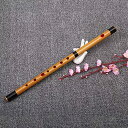 Jinchuan 竹製篠笛 横笛 和楽器 伝統的な手作りお祭り・お囃子用 (7穴 6本)