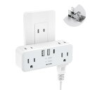 usb コンセント タップ 電源タップ usb付き 1個usb-c 2個usb-a 6個AC口 3つUSBポート蛸足コンセント 分岐 コンセント マルチタップ ...