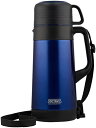 パール金属 水筒 1500ml コップ付 広口 ダブル ステンレス ボトル オクターブ HB-1745 ブルー
