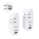 Addtam コンセント 国内・海外両用電源タップ USB-C付き PD対応20W 2個AC口 1個USB-C 1個USB-Aポート 雷ガード付 USB充電器 ...