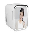 HANSHUMY 4L&8L化粧品冷蔵庫 -2℃〜65℃ 冷温庫 保温保冷庫 ミニ 小型 ポータブル LED化粧鏡 三段階調光 メイク スキン用品 美容 環境温...