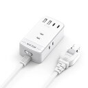 Mscien 延長コード 2m スイッチ付き usb コンセント 3個AC差込口 2個usb-c 2個usb-a 電源タップ usb付き コンセントタップ テー...