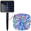 SKD イルミネーションライト ソーラーライト 1800mAh 大型パネル 最大15時間点灯 防水 200LED 20m 日本語マニュアル付 (カラフル)