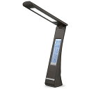 オーム電機 充電式LEDデスクライト デジタル表示付き ブラウン DS-LE27BG-T 06-1689