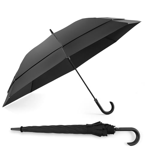 TREXPURE 長傘 【新登場・撥水性能大突破・二層構造】 傘 メンズ 直径135cm 260T 超撥水 特大8本骨 大きいサイズ 丈夫 耐風 uvカット 日傘 晴雨兼用 台風/梅雨/強風対応 紫外線遮断 悪天候に強い TREXPURE 長傘 【新登場・撥水性能大突破・二層構造】 傘 メンズ 直径135cm 260T 超撥水 特大8本骨 大きいサイズ 丈夫 耐風 uvカット 日傘 晴雨兼用 台風/梅雨/強風対応 紫外線遮断 悪天候に強い