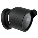防犯カメラケース・Google Nest Cam用 (屋内、屋外対応/バッテリー式) ケース 耐衝撃 カバー シリコンカバー シンプル おしゃれ グーグルソフトカバー/ケース 保護カバー(ブラック)
