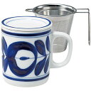 西海陶器(Saikaitoki) 波佐見焼 マグカップ 蓋付 マジョリカ フラワー スーパーステンレス 茶こし付 容量約250ml 電子レンジ可 食洗機対応 日本製 10220