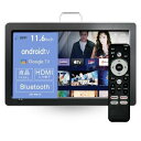 KEIYO Androidスマートモニター(ホワイト) Android TV搭載 ネット動画対応 11.6インチAPPスマートモニター Google音声リモコン付き メーカー保証1年 AN-M010 W/B/P 3カラー 2024年モデル (ブラック)