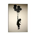 バンクシー 女の子と風船 アートパネル 絵画 大きい モノクロ Banksy ポスター 壁絵 壁掛け 風水 玄関 に 飾る 絵 木枠付きの完成品 (30X40c...