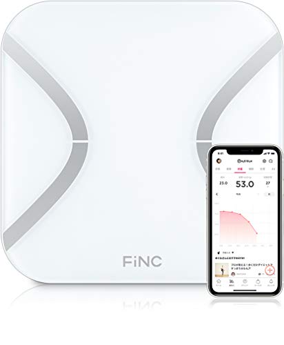 楽天HappyLifeAcademiaFiNC（フィンク）オリジナル体組成計【スマホ連動/自動記録/Bluetooth/高性能体重計 体重/BMI/内臓脂肪/体脂肪/体年齢/基礎代謝/皮下脂肪 11項目測定】SmartScale iPhone&Android対応 ヘルスメーター カ