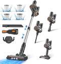 掃除機 コードレス【45000pa強力吸引・60分連続稼働】CEUKOZ コードレス掃除機 2way ハンディクリーナー スティック掃除機 LED液晶ディスプレイ 8段伸縮パイプ HEPA7重濾過 1L集塵 LEDライト搭載 軽