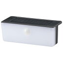 オーム(OHM) LEDセンサーウォールライト ソーラー充電式 昼光色 100ルーメン 屋外 防水 IP65 人感センサー 明暗センサー LS-B100JOW-...