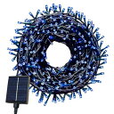 イルミネーション ソーラーライト 大型パネル 防水 300LED 30m 耐久性up 10cmの電球間隔 10パターン点灯 電池式 8パターン点灯 イルミネーシ...