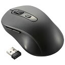 オーム電機 静音ワイヤレスマウス BlueLED Mサイズ 抗菌 ブラック PC-SMW11BS5MB-K 01-3982 OHM