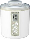 TANICA 温度調節(25~70℃) ・タイマー・ブザー付ヨーグルトメーカー ヨーグルティアS 1200ml YS-01 (ホワイト)