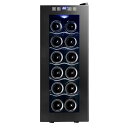 ワインセラー 12本収納 ブラック 家庭用 35L 温度設定 8~18℃ 庫内LED PSE安全認証 温度設定 静音式 省エネ (12本収納)・・