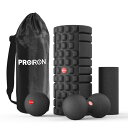 PROIRON フォームローラー きんまくローラー ストレッチローラー グリッド foam roller マッサージローラー 筋膜ローラー セット 説明書 収納...