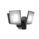 ムサシ(MUSASHI) 5W×3灯スライド型LED充電式センサーライト 着脱式バッテリー 屋外 防水 人感センサー 調光機能 フラッシュ発光 高輝度1200ル...