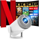 プロジェクター 小型 【2025年5月新機種&最新進化Android TV 13.0搭載!20000LM&最270°回転】天井投影 Wi-Fi6瞬間接続 1080P 4K対応 50%ズーム機能 スマホ プロジェクター 家庭用 天井投影 自動台形補正