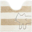 オカ(OKA) うちねこ レギュラーサイズ トイレマット 約60×60cm (ホワイト)