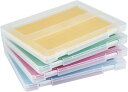 Yoimize A4 ファイルケース 書類収納ケース4個セット 蓋付き 厚いプラスチックファイルボックス 防水 頑丈 重ね置き可 オフィス/文具/工芸品/美術品収納ボックス用(3)