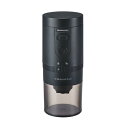 recolte レコルト コーヒーグラインダー 電動 コーヒーミル おしゃれ コンパクト 挽き目調整 USB充電式 手入れ簡単 洗える 水洗い可能 ブラシ付 コーン式 自動停止 持ち運び楽々 ブラック RCM-3(