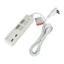 ELPA(エルパ) 耐雷サージ スイッチ付タップ USB2個口+コンセント2個口 2m WBS-LS22USB(W)