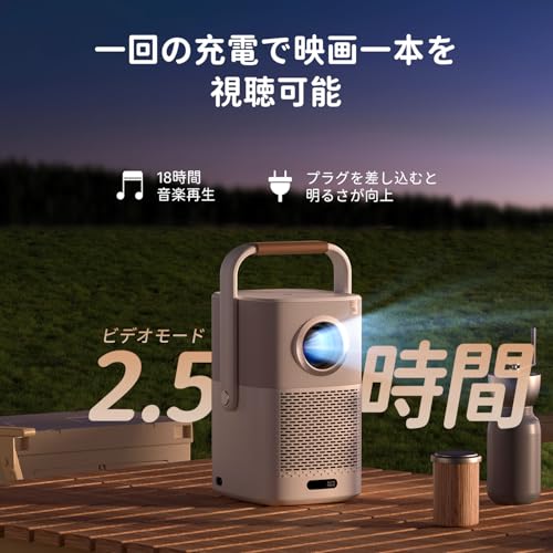 Yaber T2 プロジェクター モバイルプロジェクター 8W*2 JBLスピーカー ドルビーサウンド対応 フルHD 450ANSIルーメン 完全密閉防塵 自動障害物回避/垂直・水平台形補正/フォーカス調整/スクリーン