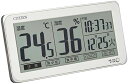 リズム(RHYTHM) シチズン 高精度 温度計 ・ 湿度計 デジタル 置き掛け兼用 カレンダー 時計 機能付 白 CITIZEN ライフナビD206A 8RD206-A03