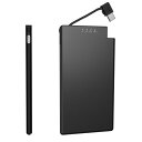 TNTOR モバイルバッテリー 軽量 iPhone15Pro対応 ケーブル内蔵 T-ype-C専用 小型 超薄 6.8mm 5000mAh スマホ充電器 持ち運...