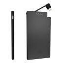 TNTOR モバイルバッテリー 軽量 ケーブル内蔵 小型 超薄 6.8mm 5000mAh ios対応 スマホ充電器 持ち運び便利 地震/災害/旅行/出張用【P...