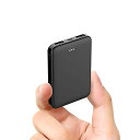明誠 モバイルバッテリー 大容量 6800mAh 超小型 軽量 超薄型 急速充電【PSE認証済】USB2ポート 携帯充電器 コンパクト スマホ充電器 iOS/Android対応(ブラック)