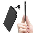 Auskang モバイルバッテリー 軽量 iPhone対応 スマホ充電器 薄型 Lightningケーブル内蔵 MFi認証品 6.8mm 5000mAh iPh...