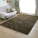 フリーリー シャギーラグ ラグ カーペット 140×100cm 約1畳 防ダニ 抗菌 防臭 厚手 滑り止め付 ホットカーペット対応 絨毯 無地・ブラウン
