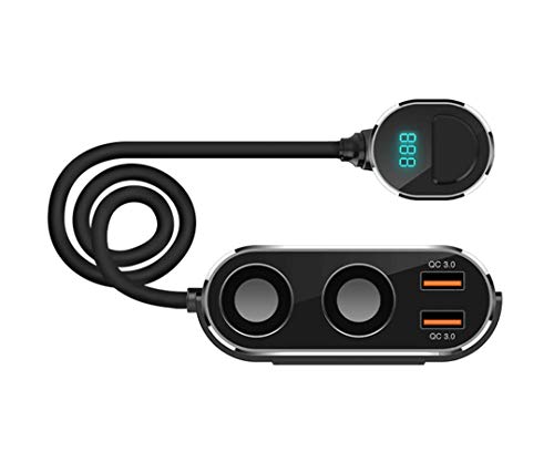 カーチャージャー Quick Charge 3.0 120W シガーソケット2連 USB2ポート 電圧計 SHEAWA スイッチ付き 急速充電 12V/24V 車用USB充電器 iPhone、Android、IQOSなど対応 カーチャージャー Quick Charge 3.0 120W シガーソケット2連 USB2ポート 電圧計 SHEAWA スイッチ付き 急速充電 12V/24V 車用USB充電器 iPhone、Android、IQOSなど対応