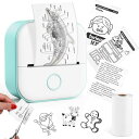 Memoking T02 サーマルプリンター モバイルミニプリンター スマホ対応 ラベルプリンター 感熱プリンター 勉強用 203dpi スマホ専用 モノクロ ...