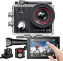 AKASO EK7000 Pro アクションカメラ 4K 2000万画素 タッチパネル式 Type-C外部マイク対応 手ブレ補正 WIFI搭載 広角レンズ 40m防水 水中カメラ HDMI出力 スポーツ リモコン付き 2つ1350mAhバッテリー 豊富