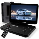 【2025年新機種】AESTIQUO ポータブルDVDプレーヤー 12.5型 車載用ホルダー付き DVDプレーヤー ポータブル 10.5インチ液晶 5時間連続再...