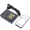 GoodsLand 【 4K対応 】HDMIセレクター 3入力1出力 リモコン付き 4K対応 手動切替 3ポート 切替器 GD-4K3HDMI