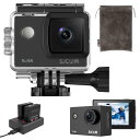 SJCAM SJ4Kアクションカメラ 4K画質 40MP写真 手ブレ補正 wifi搭載 170°広角 5Xズーム 40M防水水中カメラ WDR機能 2*バッテリー 持ち時間120分 軽量 持ち便利 防水ケース付属 豊富なアクセサリー(2)