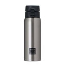 グッドプラス (GoodPlus+) 真空断熱ステンレスマグボトル エアゼロ 500ml クリアステンレス 【保温保冷】【軽量&コンパクト設計】【ワンタッチオー...