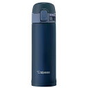 象印マホービン(ZOJIRUSHI) 水筒 ステンレス ボトル 直飲み 300ml ワンタッチ オープン タイプ ネイビー SM-PC30-AD