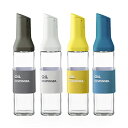 ColorfulHome オイルボトル 醤油差し 液だれしない 4本セット 見せる収納 スタイリッシュ 片手 ガラス 調味料入れ 油入れ ドレッシングボトル 調...