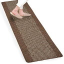 オカ(OKA) 優踏生洗いやすい キッチンマット 約60cm×240cm ブラウン ( 洗える 軽量 滑り止め クッション )