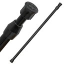 アストロ つっぱり棒 バネ式 ブラック 取り付け範囲:約42~60cm 直径1.3cm 耐荷重約1kg 突っ張り棒 取り付け簡単 伸縮棒 パイプ ポール 731-33