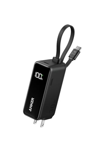 Anker Power Bank (30W, Fusion, Built-In USB-C ケーブル) (5000mAh 22.5W出力モバイルバッテリー搭載 30W出力USB充電器) / LEDディスプレイ搭載/USB-Cケーブル一体型/コンセント一体型/折りたたみ式プラグ 1台3役 Anker Power Bank (30W, Fusion, Built-In USB-C ケーブル) (5000mAh 22.5W出力モバイルバッテリー搭載 30W出力USB充電器) / LEDディスプレイ搭載/USB-Cケーブル一体型/コンセント一体型/折りたたみ式プラグ 1台3役