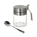 ダルトン(Dulton) スパイスジャー ウィズ スプーン 300ml 美味しい塩梅を創り出すスプーン付きジャー ワンタッチ ふた付き 調味料入れ 保存容器 キ...