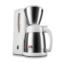 メリタ(Melitta) コーヒーメーカー ノアプラス ブラック【5杯用/ステンレス製二重構造ポット/アイスコーヒー/蒸らし機能搭載】