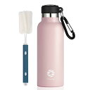 FJbottle 水筒 500ml 真空断熱 保温 保冷 第2世代 スポーツボトル 直飲み ステンレスボトル スポーツ飲料対応 洗浄用スポンジ付き 男の子 女の...